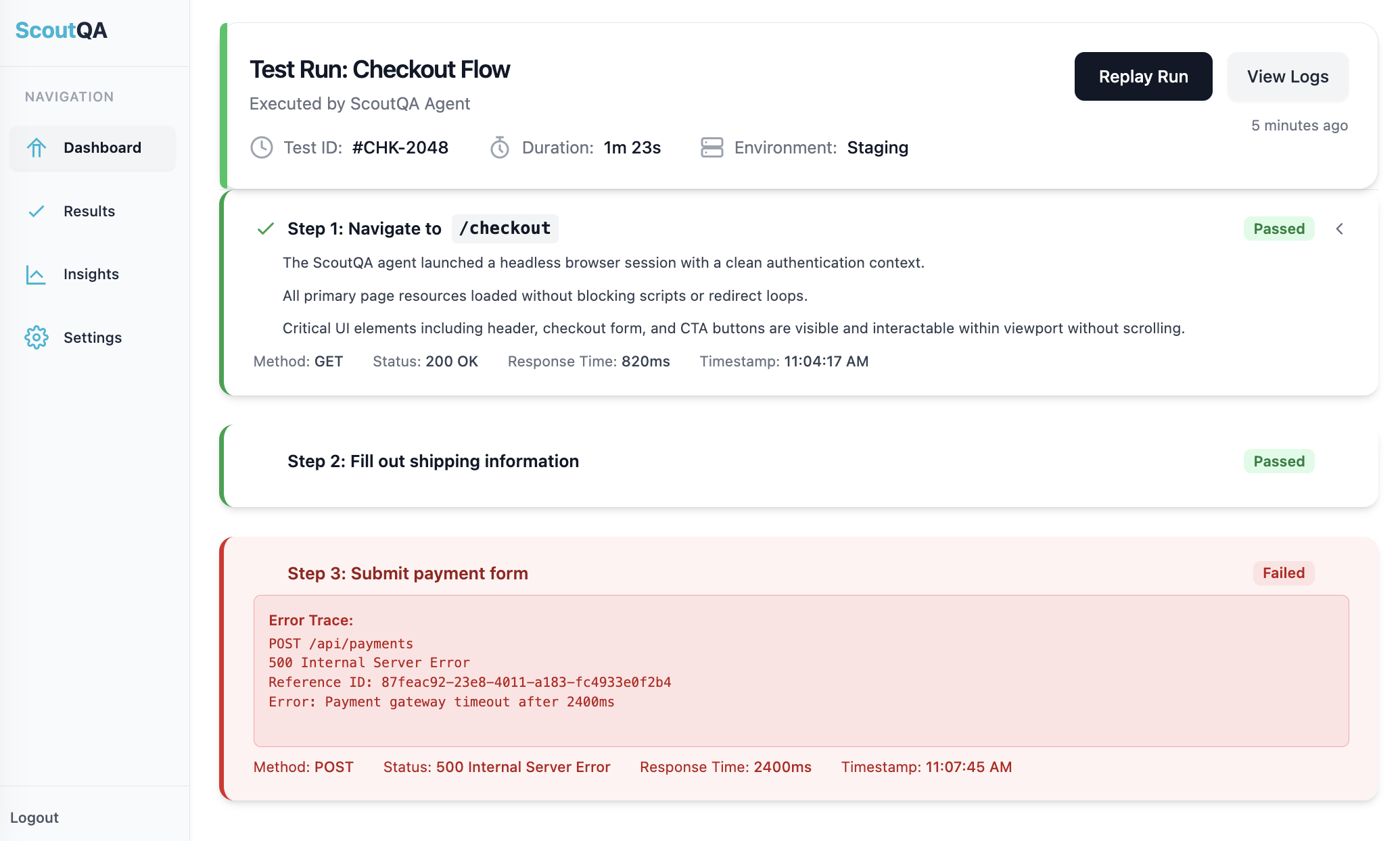 Dashboard preview